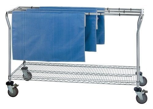 Medline Chrome Sterile Wire Wrap Carts-18X63X39.5 9(1 each)