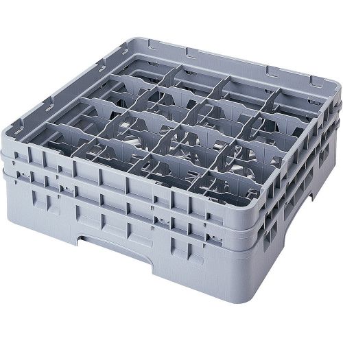 Cambro 16 comp. glass rack, full size, 8.5&#034; h max. soft gray 16s800-151 for sale