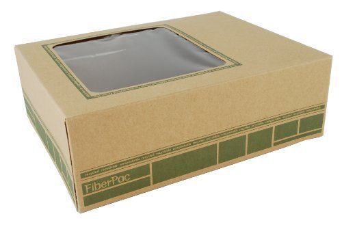 Southern Champion Tray 2449 FiberPac Kraft Fiberboard Window Lunch Box-Case 200