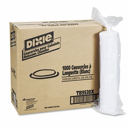 Dixie Tear-Back Plastic Lid for 8-oz. Cup, 1,000 Lids (DIX TB9538X)