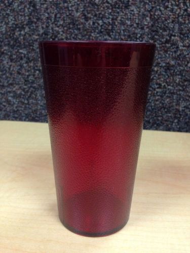 48 (4dozen) RED Plastic Pebbled Tumblers Cup Dishwasher Safe