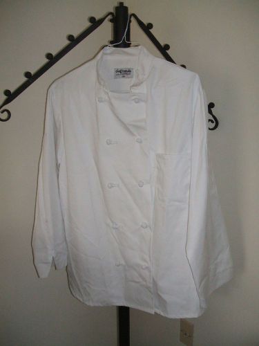 CHEF TRENDS White CHEF COAT New SIZE 42 M Polyester Cotton Blend