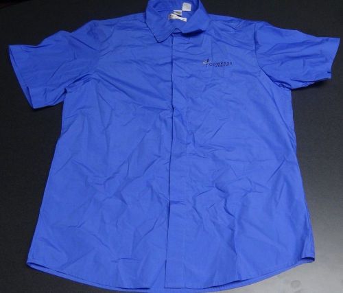 Chef&#039;s jacket, cook coat, with compas logo, sz l  newchef uniform  blue shirt for sale