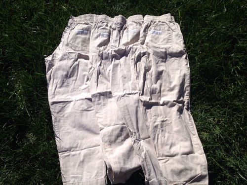 CHEFWORKS 100% COTTON PANTS  MEDIUM  NO POLYESTER LOT OF 4
