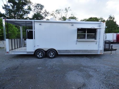 Concession trailer 8.5&#039;x24&#039; white - event catering enclosed kitchen for sale