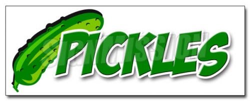 48&#034; pickles decal sticker sour fried dill kosher pickle barrel marketing for sale
