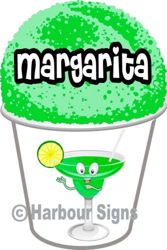 Margarita Shave Shaved Ice Snow Cone Italian Ice Decal 7&#034; Concession Food Truck