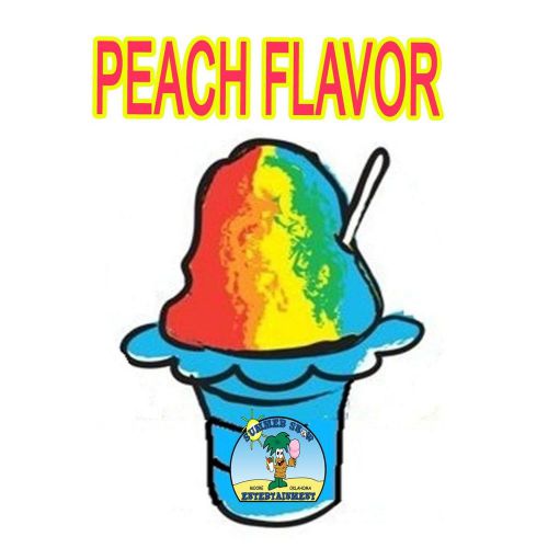 PEACH Snow CONE/SHAVED ICE Flavor GALLON CONCENTRATE #1 FLAVOR IN WORLD