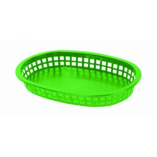 4 PC Fast Food Basket Baskets Tray Large 10-3/4&#034; GREEN NEW
