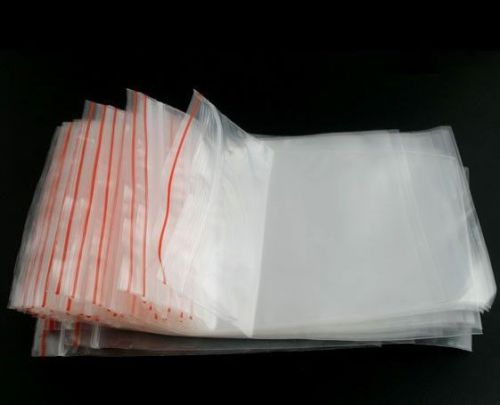 100 Clear Transparent Zip Lock Plastic Bags 4&#034; x 6&#034;  10cm x 13cm Self Seal oker