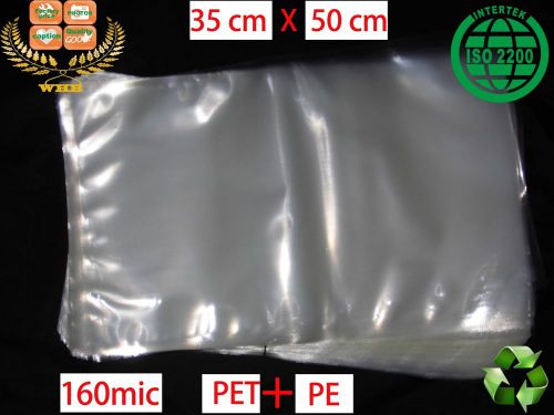 14 WHB 35x50cm 160 mic or 6 mil PET+PE clear bags Slide unsealed packing bags