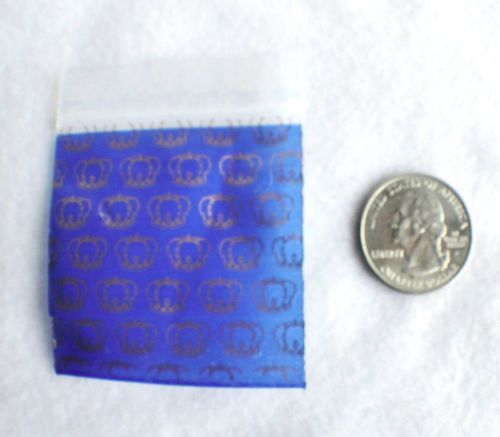 2020 Apple Tiny Mini Bags Ziplock Baggies Zip 100 Royal Crown 2&#034; X 2&#034; 5.08cm