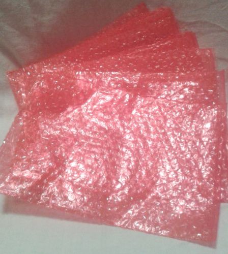 20 pcs. lot packaging bags, bubble wrap cellophane red orange color anti static for sale