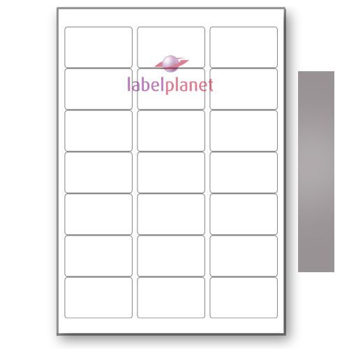21 per page blank metallic silver adhesive a4 laser printer labels label planet® for sale