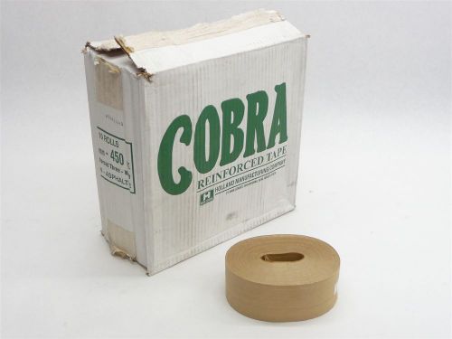 LOT 10 ROLLS NEW COBRA KRAFT REINFORCED GUM GUMMED TAPE 70mm*450&#039; NON-ASPHALTIC