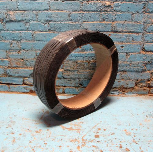 Coil of 1/2&#034; black polypropylene strapping .024&#034; thick for sale