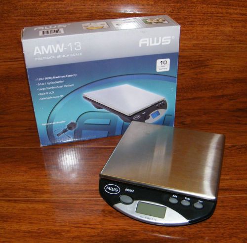 Aws (amw-13) battery operated digital postal / kitchen precision bench scale for sale