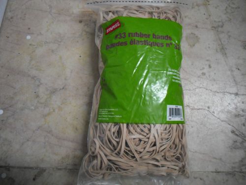 New ! Staples #33 Rubber Bands Size #33 1 lb  3 1/2 in po x 1/8 in po 17784