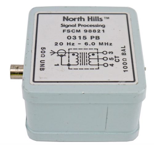 North hills 0315pb extended video 20khz-18mhz 50ohm unbalanced balun transformer for sale