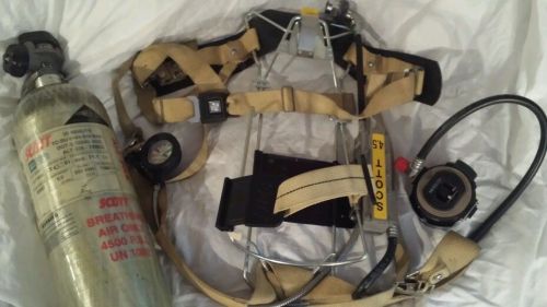 Scott air-pak scba 4.5 firefighter harness mask, pack &amp; 30 min. tank free ship! for sale