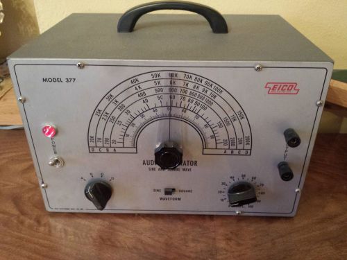 Eico 377 sine square wave audio signal generator vintg test equipment powers on for sale