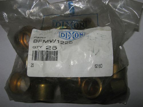 1 pc Dixon BFMW1225 Brass Crimping Ferrule, Lot of 25, New