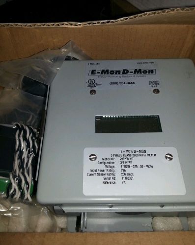 E-Mon D-Mon E20-208200-KIT 115/208-240V, 50-400hz 3 Phases, 3/4 Wire, 200A