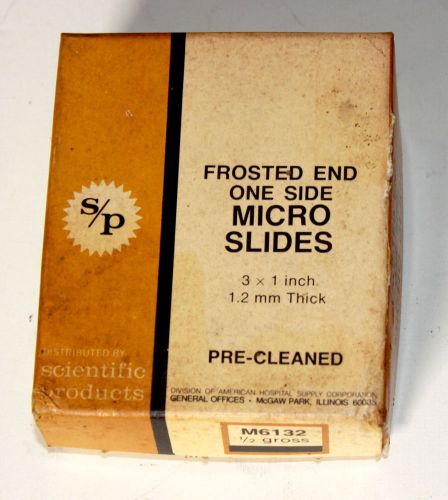 Frosted End One Slide Micro Slides 3x1&#034; SCIENTIFIC PRODUCTS M6132