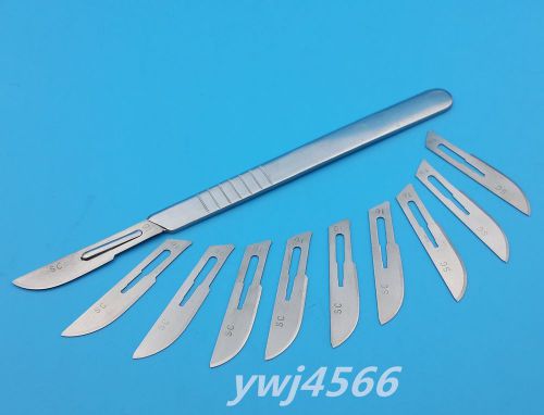 10Pcs 10# Carbon Steel Surgical Scalpel Blades PCB Circuit Board +1Pcs 3 #Handle
