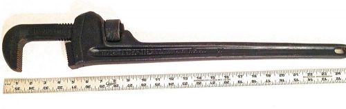 Pipe Wrench 24&#034; Ridgid Steel Ridge Tool Co 3&#034; Cap Heavy Duty Vtg 1929 Antique