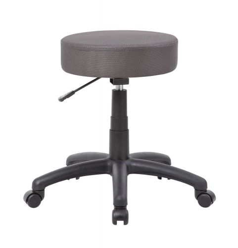 Height Adjustable Dot Stool with Double Wheel Caster Charcoal Gray