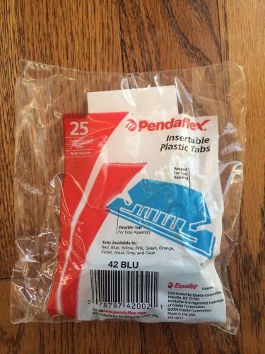 Pendaflex® Hanging File Folder Tabs, 1/5 Tab, Two Inch, Blue Tab/White Insert, 2