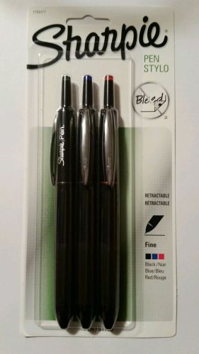 Sharpie Pen Stylo 3 pk with 3 color ink Retractable  Pens