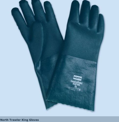 North trawler king gauntlet gloves ~ heavy duty safety chemical resistant ~ xl for sale