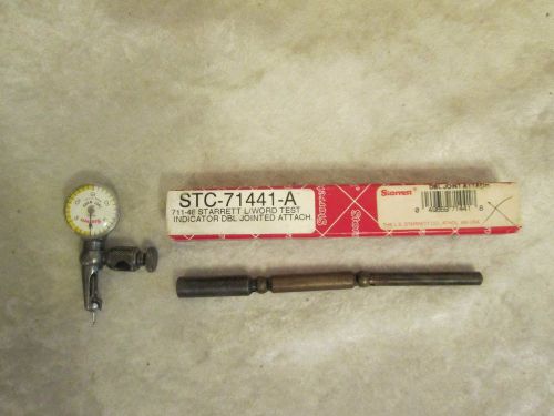 Starrett 711 last word test indicator .001&#034; w/dbl jointed attachment for sale