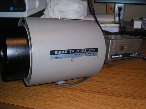 Cctv burle zoom lens w/ bl-204 camera   4&#034; lens 15-180mm 1: 1.9 wow .very clean. for sale
