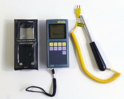 Anritsu HFT-80 Hand Held Digital SurfaceThermometer w/ Case-Probe-Batteries