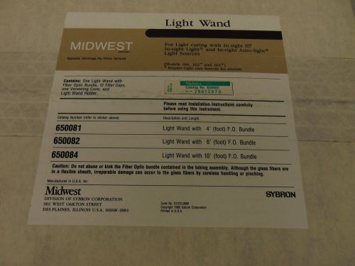 Midwest Dental Light Wand w/ 4 Foot F.O. Bundle For Light Curing
