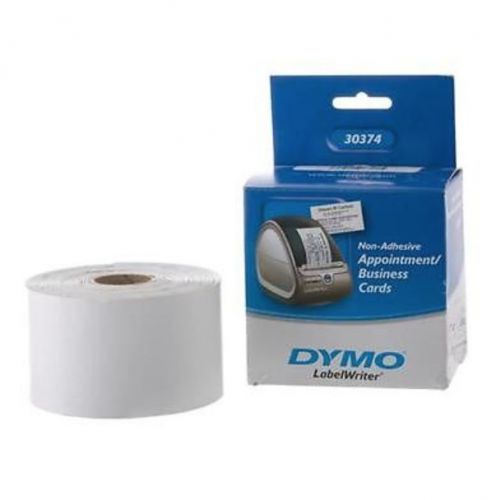 Dymo 30374 2x3-1/2 inch Non-Adhesive Card Stock, White