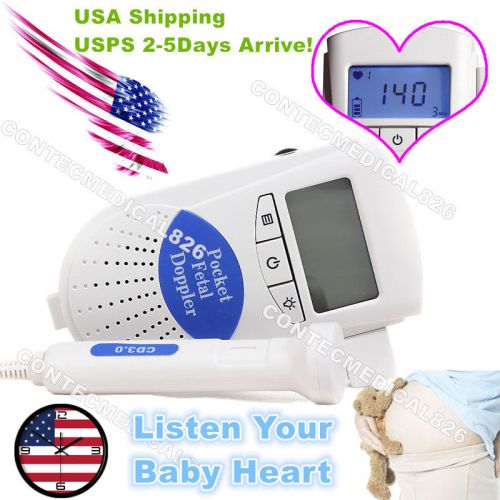 US Shipping! Sonoline B 3Mhz Fetal heart doppler+Gel, LCD Prenatal Heart Monitor