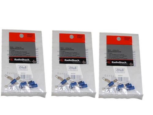 30pcs radioshack assorted male crimp-on quick-disconnects 6403038 for sale