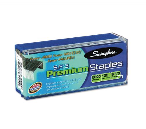 Swingline S.F. 3 Premium Chisel Point 105 Count Half Strip Staples 5000/Box New