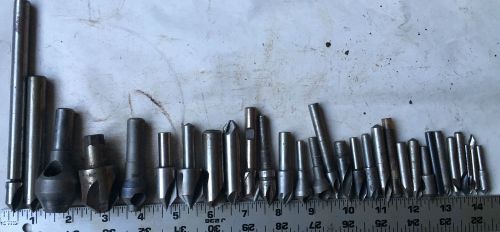 MACHINIST LATHE TOOLS VERY NICE LOT OF 30 DE BURR COUNTER SINKS