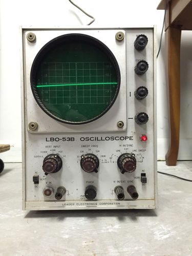 LEADER Electronics LBO-53B TUBE OSCILLOSCOPE Turns On Appears To Work Not tested