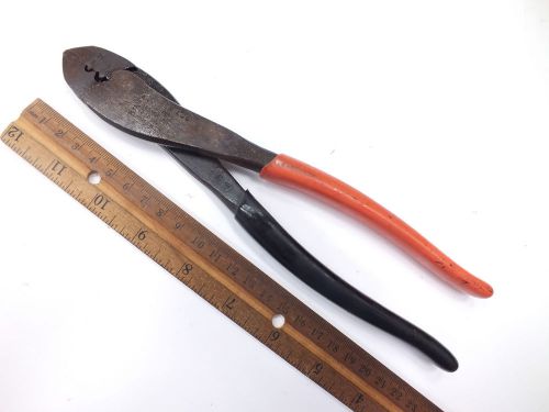 Sta-kon lug terminal crimping tool - thomas &amp; betts co.  usa made crimper pliers for sale