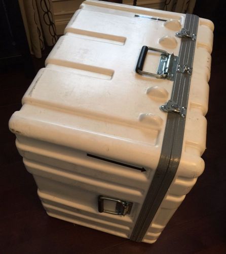 Parker Plastics Shipping Case, Wheeled, Lined Foam - White - 25x25x19