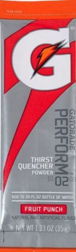 GATORADE POWDER PACKETS - Thirst Quencher Fruit Punch 20 oz Single Packets
