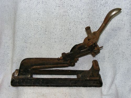 Antique Cast Iron Acme No.1 Binder Stapler / Heavy /  Freely Moves
