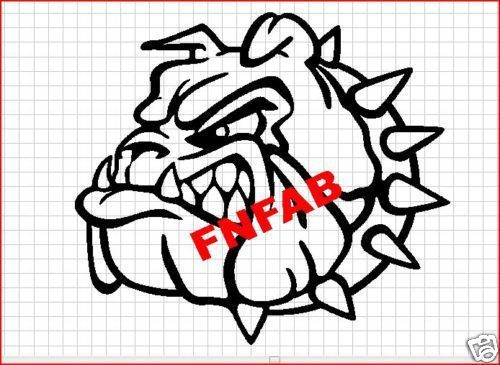 Growling bull dog CNC ready .dxf format clipt art.