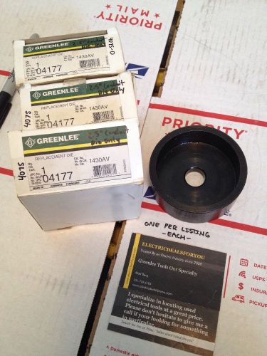 (1) NEW Greenlee 2 1/2&#034; 2.5&#034; Conduit Size Knockout Punch DIE CUP ONLY #4075